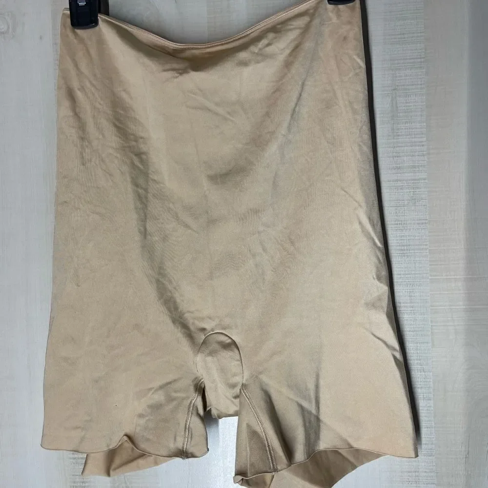 Spanx‎ nude beige mid thigh shaper, size XL